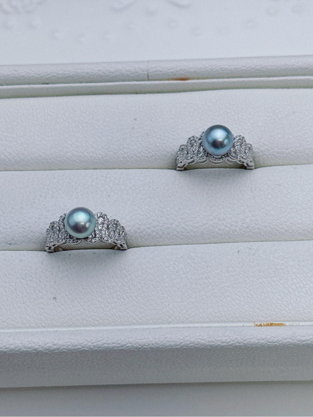 S925 Stamped Akoya Sea Pearl Adjustable Ring 7-8mm 26R459